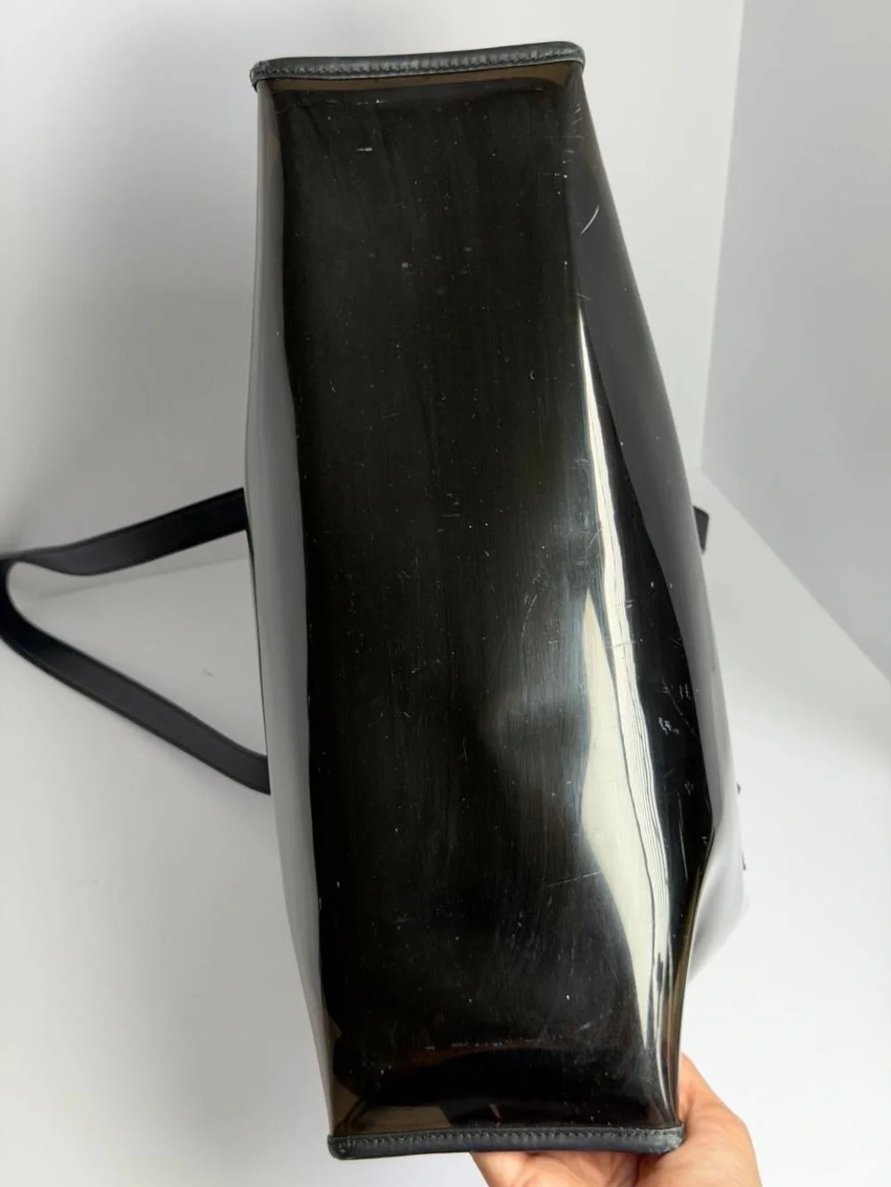 Salvatore Ferragamo 2-Way Black PVC and Leather Tote Bag